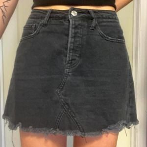 Adorable black denim skirt